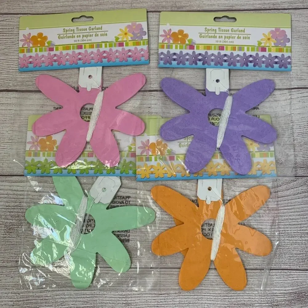 Spring Flower Garland and Decoration Bundle 4 Flower Garland 2 Standing Flowers